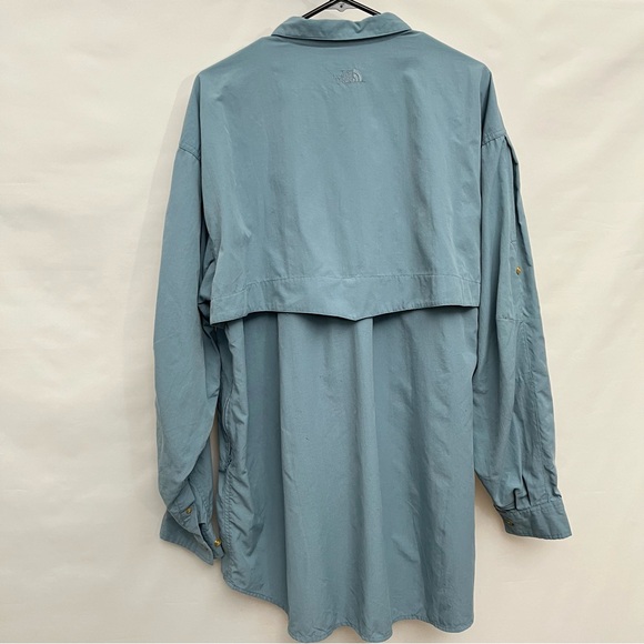North Face hiking shirt - button down XL breathable slate blue vented techwear - Picture 3 of 11
